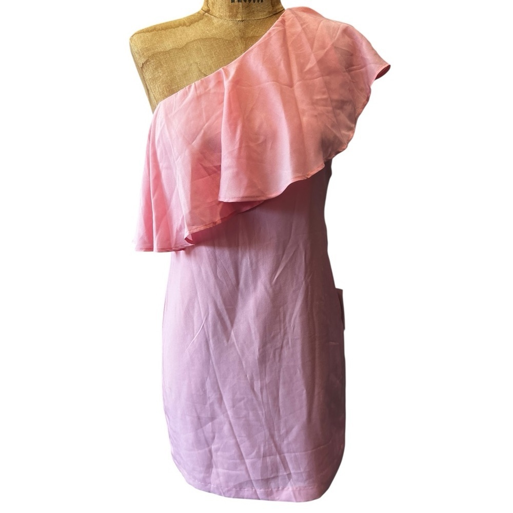 BCBGeneration Pink One-Shoulder Dress NWT 0